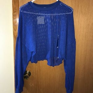 Blue long sleeve blouse